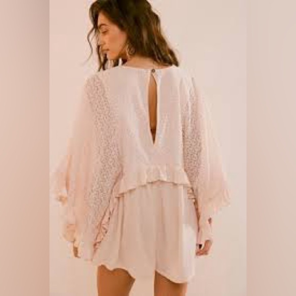 NWOT Free People Women's Natural As You Are Romper Oversized - Picture 5 of 11
